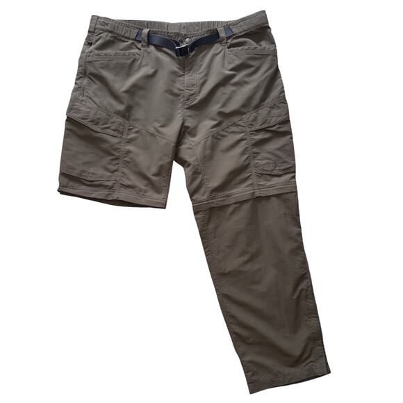 The North Face Men's Convertible Pants Zips To Shorts XXL Taupe Cargo Belted 2XL - Picture 10 of 16